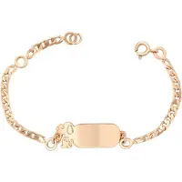 Faina Women Curb Chain Link Bracelet With Pendant in Rose Gold | Gr.: onesize