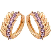 Faina Women Huggie Earrings in Rose Gold | Gr.: onesize