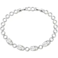 Faina Women Crystal-Studded Bracelet in Silver | Gr.: onesize