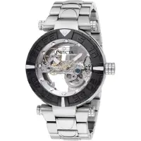 Invicta Subaqua 49505 Herrenuhr - Automatikwerk - Edelstahl mit silbernem Zifferblatt - 47 mm