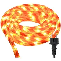 vidaXL Lichtseil mit 1200 LEDs Warmes Weiß 50 m PVC