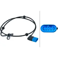 Hella ABS Sensor Raddrehzahl Hinten passend für MERCEDES-BENZ B-Klasse (W246, W242) 6PU 012 679-651