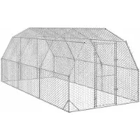 vidaXL Hühnerstall 2,5x6x2,25 m Verzinkter Stahl