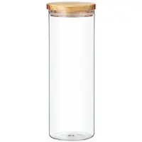 Kuketo | Glasbehälter 1,8 L Mit Bambusdeckel – Vorratsdose Für Nudeln, Reis & Lebensmittel – Luftdicht, Nachhaltig & Stilvoll