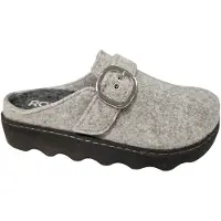 Rohde Hausschuhe Foggia 6117 Damen Platinum-Schuhgröße 43