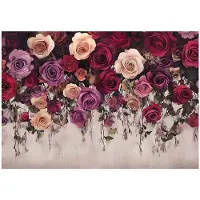 WALLARENA FOTOTAPETE Blumen Vintage Vlies Tapete Wohnzimmer 400x280