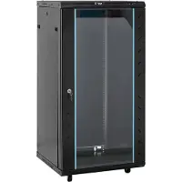 vidaXL 22U Netzwerkschrank 19" IP20 Schwarz 60x60x120 cm