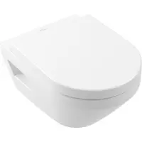 Villeroy & Boch Villeroy und Boch Architectura Combi-Pack Wand-WC mit WC-Sitz 5684CL01 oval, 37x53 cm, TwistFlush, Abgang waagerecht, weiß