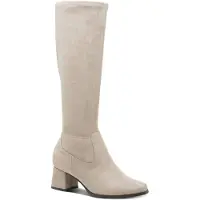 Tamaris Damen Stiefel Langschaft Stretch Blockabsatz 8-85506-45, Größe:42 EU, Farbe:Grau