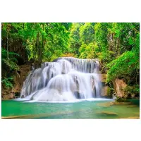 WALLARENA FOTOTAPETE Wasserfall 3D Natur 150x105