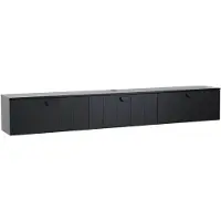 Oviala Moderner schwarzer 200 cm Wand-TV-Schrank - Holly