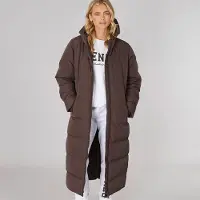 Bench Damen - Elli Maxilange Wasserdichte Jacke - Coffee