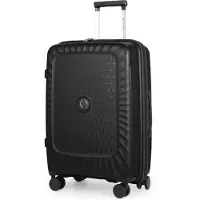 Hauptstadtkoffer Kotti - Leichter erweiterbarer Reisekoffer, robuste PP-Hartschale, nachhaltiger Rollkoffer, Größe M / 65cm / 65-74 L / 15-20 kg Gepäck - Hardcase Trolley, TSA,Schwarz
