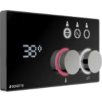 Schutte AQUADOT Digitales Duschsystem, Chrom/Schwarz matt, mit Smart Control