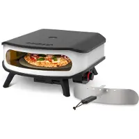 Cozze Pizzaofen Rotate 17", inkl. Pizzastein / Thermometer, mit 3 Gasbrennern, 6kW, Grillfläche 42.5 x 42.5 cm, Gerätemaße 61 x 31 x 61 cm, Stahl / Cordierit, weiß