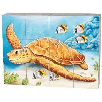 Goki blockpuzzle Australische Tiere 14 cm Holz 12-teilig