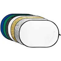 Godox 7 in 1 Gold, Silber, Schwarz, WeiÃ, Transparent, Blau, Grün Reflektorscheibe 100x150cm