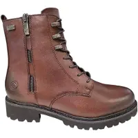 Remonte Damen Stiefelette Glattleder Schnür-Boot G-Weite leichte Sohle D8656, Größe:39 EU, Farbe:Braun