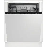 Beko BDIN38440, Voll integriert, Standardgröße (60 cm), Schwarz, Touchsteuerung, LED, 1,3 m
