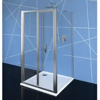Polysan EASY Duschkabine drei Wänden 800x800mm, Falttüren, L/R Variante, Klarglas