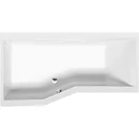 Hak Handelsagentur Koch VERSYS L asymmetrische Badewanne 170x84x70x47cm, links, weiß