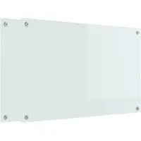 vidaXL Küchenrückwand 2 pcs Weiß 90 x 60 cm Gehärtetes Glas