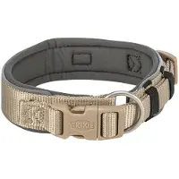 Trixie Halsband Hond Premium Extra Breed Zand / Grafiet Grijs - 33-42X3,5 Cm