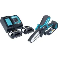 Makita DUC 101 SY201 Akku Astsäge 18 V 10 cm Brushless + 2x Akku 1,5 Ah + Ladegerät