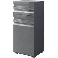 Vicco Midischrank Fredd Anthrazit Hochglanz 36.4 x 79 cm, Model 29926
