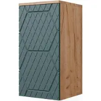 Vicco Badschrank Irma Grün/Goldkraft Eiche 30 x 59 cm 2 Fächer, Badezimmer, Model 42862
