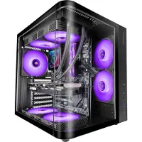 Mars Gaming MC-CURV, Midi Tower, PC, Schwarz, ATX, micro ATX, Mini-ITX, Gaming, 16,5 cm
