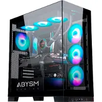 Abysm Gaming Danube Sava H500 Black, Desktop, PC, Schwarz, Transparent, ATX, ITX, micro ATX, Gaming, Multi
