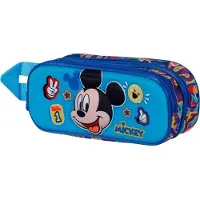 KARACTERMANIA Disney Micky Maus Blissy 3D Doppelfedermäppchen, Blau