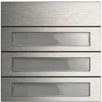 Gira 5533914 Ruftastenmodul 3f System 106 Edelstahl V4A