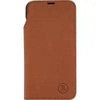 JT BERLIN Echtleder BookCase Tegel für iPhone 17 Pro Max cognac