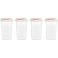 Miniland Set aus 4 luftdichten Behältern mit Maßverteilung (4 x 330 ml), sicher, robust und Backofen-, Mikrowellen- und Kühlschrankfest, Dolce-Kollektion.