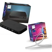 Philips Hue Gradient Lightstrip für TV 65" & HDMI Sync Box Gen 2 (8K) – Bundle