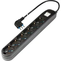 Poly Pool MULTIP.6PRESE SCHUKO BLK ()