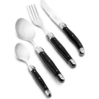 Laguiole Besteckset Premium Line Schwarz (24-teilig)