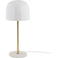 Leitmotiv - Tischleuchte Manta - Weiß - Ø20cm Tischlampe - Nachttischlampe, Wohnzimmer, Schlafzimmer