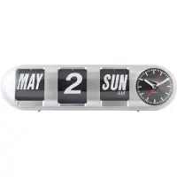 Karlsson - Wanduhr Tube Flip - Silber - 38x10x13.5cm