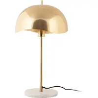 Leitmotiv - Tischleuchte Waved Dome - Gold - Ø30cm Tischlampe - Nachttischlampe, Wohnzimmer, Schlafzimmer