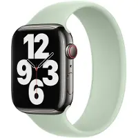 Apple Silikon Solo Loop für Watch | 38/40/41/42 mm - Größe 7 - Mineral Green
