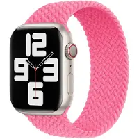 Apple Geflochtenes Solo Loop für Watch | 44/45/46/49 mm - Größe 11 - Flamingo