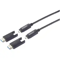 Speaka Professional Glasfaser / HDMI Anschlusskabel HDMI-A Stecker, HDMI-Micro-D