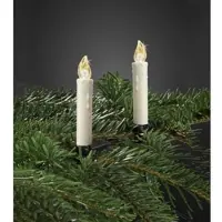 Hellum LED Kerzen Weihnachtsbaum kabellos 10 Stk. Schmuck Christbaum Batterie warmweiß