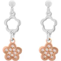 Orphelia 'Nixie' Tropfenohrringe aus 925er Sterlingsilber für Damen - Silber/Rosé ZO-7377