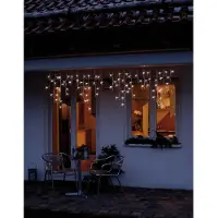 Hellum SystemProfi Eisregenvorhang außen verlängerbar 80LED (16 blinken) ohne Netzkabel