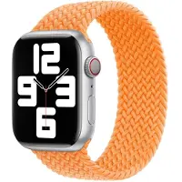 Apple Geflochtenes Solo Loop für das Watch | 44/45/46/49 mm - Größe 10 - Bright Orange