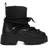 Tommy Hilfiger Schneeschuhe Real Shearling Laceup Snowboot FW0FW08996 Schwarz 37